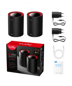 CUDY M3000 PACK-2 AX3000 WiFi 6 x2 Mesh 2.5G Solution
