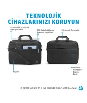 HP Profesyonel 500S7AA  15,6'' Notebook Çan-Siyah