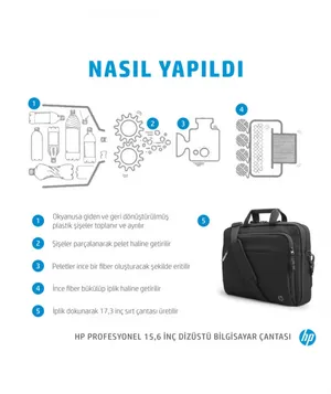 HP Profesyonel 500S7AA  15,6'' Notebook Çan-Siyah