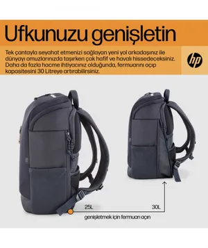 HP Travel  Dizüstü Bilgisayar Sırt Çantası 18 Litre Demir Grisi 15.6