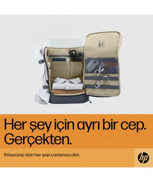 HP Travel  Dizüstü Bilgisayar Sırt Çantası 18 Litre Demir Grisi 15.6