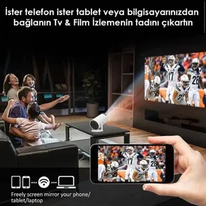 HY300 ANDROID PROJEKSİYON 16GB HAFIZA 2GB RAM CAM LENS WiFi
