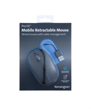 Kensington ProFit İçeri Çekilebilir Siyah Mouse