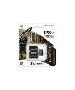 Kingston 128GB microSDXC Canvas Go Plus 170R A2 U3 V30 Card + ADP