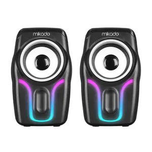 MIKADO MD-S25 BOLD 2.0 3WX2 SİYAH 6 RENK RGB IŞIKLI USB SPAKER HOPARLÖR