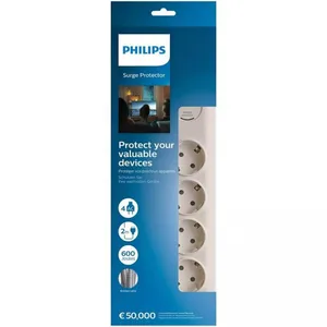 PHILIPS SPN7040WA AKIM KORUMALI PRİZ 600J (2MT) 4 LÜ PRİZ