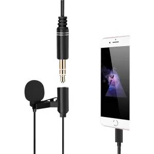 Powermaster JH-041-A Cep Telefonu için Lightning Girişli Youtuber Yaka Mikrofonu