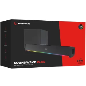 Rampage RM-1 Soundwave Plus Siyah 2x15 Watt+34 Watt Gaming Soundbar