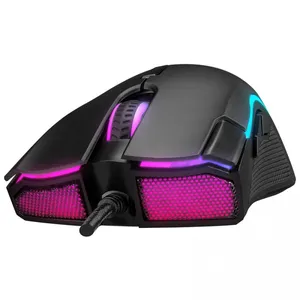 RAMPAGE SMX-R125 CINDER SIYAH-RGB ISIKLI USB 24000DPI 7 MAKRO TUSLU KABLOLU OYUNCU MOUSE