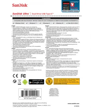 SanDisk 64 GB Ultra Dual Drive Type-C SDDDC2-064G-G46 USB Bellek