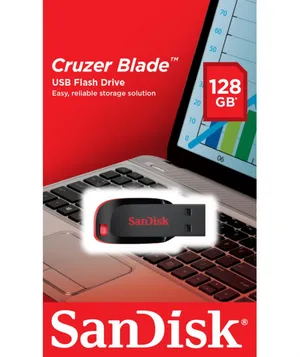 SanDisk Cruzer Blade 128GB Flash Bellek