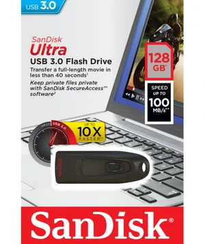 SanDisk Ultra USB 3.0 128GB Flash Bellek