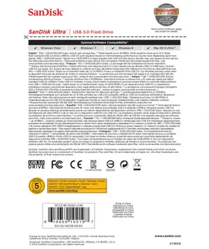 SanDisk Ultra USB 3.0 64GB Flash Bellek