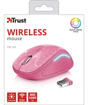 Trust 22336 Yvi Kablosuz Mouse Kalpli Pembe TRU22336