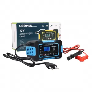 Ucomen UC-C120501A Mavi 12 Volt 6 Amper Led Göstergeli Akü Şarj Cihazı