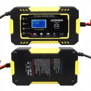 Ucomen UC-C120501A Sarı 12 Volt 6 Amper Led Göstergeli Akü Şarj Cihazı