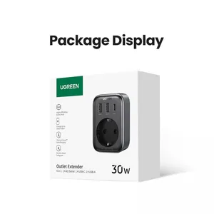UGREEN AKIM KORUMALI DUVAR PRİZİ 2XUSB-A TYPE-C 30W GAN HIZLI ŞARJ CİHAZI 90613