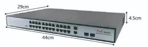 URANIUM POE-2421SFP 24X10/100+2X GIGABIT UPLINK +1XSFP 360W 250 METRE POE COMBO RACK TIPI SWITCH