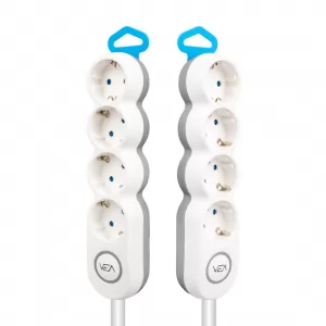 Vea VE-2S4S 4'Lü 1.5 Metre Kablolu Anahtarlı Grup Priz