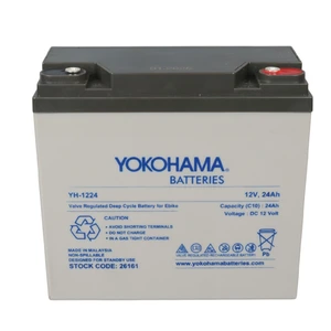 Yokohama 12 Volt - 24 Amper Elektrikli Bisiklet Aküsü YH-1224 (180x76x167 Mm)