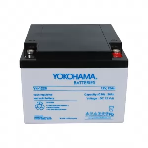 Yokohama 12 Volt - 26 Amper Akü YH-122.6 (165x176x125 mm)