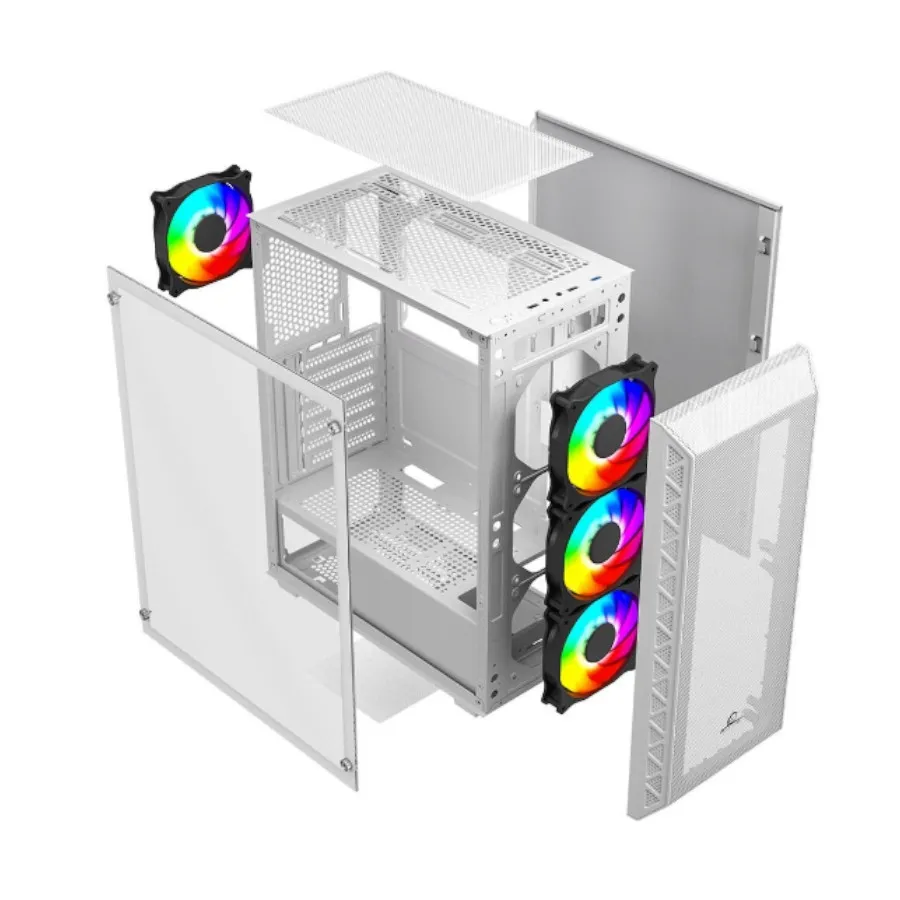 GameBooster GB-G1956BW USB3.0 Mesh Panel Beyaz Gaming Kasa