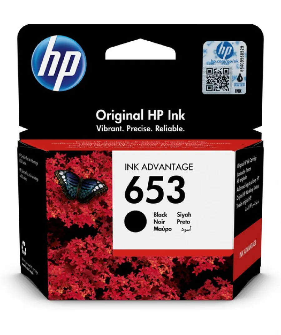 HP 653 3YM75AE Black DeskJet Siyah Orijinal Kartuş