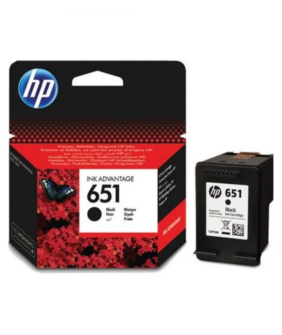 HP 651 C2P10AE DeskJet Ink 5575 Siyah Orijinal Kartuş