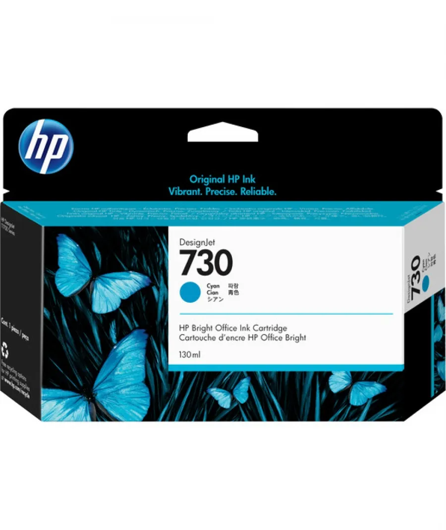 HP P2V62A 130ml T1700 Orijinal Camgöbeği Mavi Mürekkep 730 Kartuş