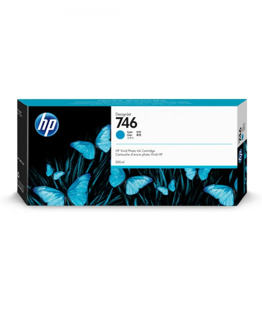 HP P2V80A Cyan-Cam Göbeği 746 Mavi 300-ml Mürekkep Kartuş