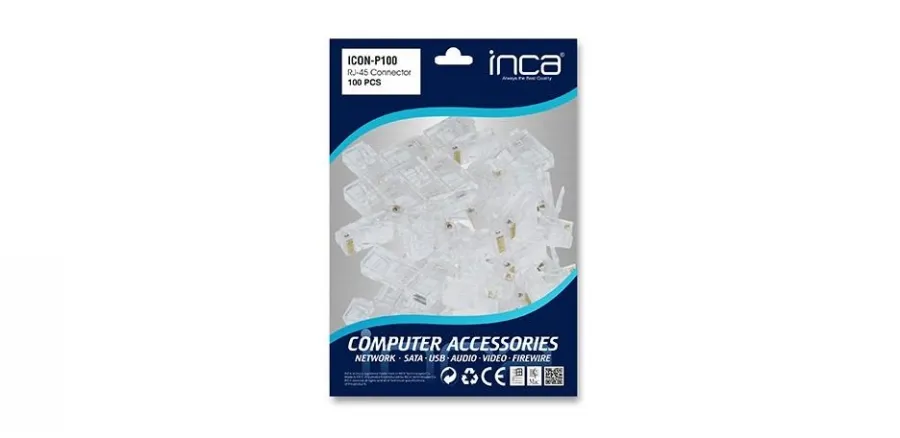 INCA ICOM-P100 RJ45 100 ADET PLASTIK KONNEKTOR