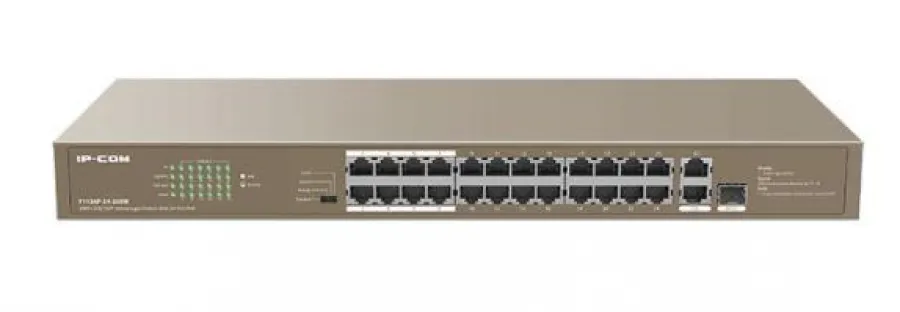 IP-COM F1126P-24-250W 24 PORT 10/100+ 2XRJ45/1XSFP COMBO 250W POE RACMOUNT SWITCH
