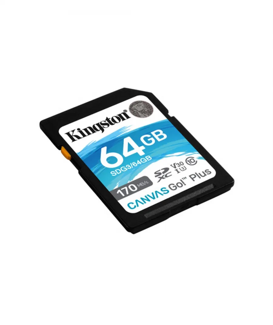 Kingston 64GB SDXC Canvas Go Plus 170R C10 UHS-I U3 V30