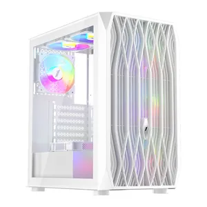 1ST PLAYER ARIYA AY7 BEYAZ 650W 80+ ARGB 4X12CM FAN TEMPERLİ CAM MESH USB 3.0 ATX KASA