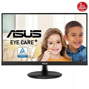 21.45 ASUS VP227HE 5MS 75HZ 1XVGA 1XHDMI FHD 1920X1080 FREESYNC FLICKER-FREE DÜŞÜK MAVİ IŞIK VESA SİYAH