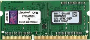 4 GB DDR3 1600 KINGSTON NOTEBOOK KVR16S11S8/4 