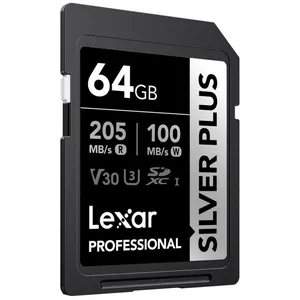 64GB LEXAR LSDSIPL064G-BNNNG PROFESSIONAL SILVER PLUS SDXC HAFIZA KARTI