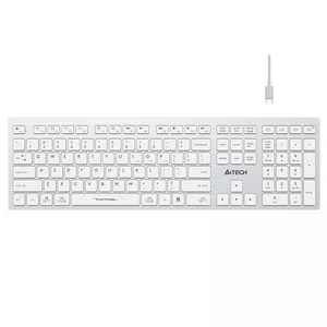 A4 TECH FBX50C BEYAZ BLUETOOTH+2.4G NANO MM SARJ EDILEBILIR KABLOSUZ KLAVYE 