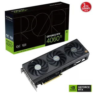 ASUS GEFORCE PROART-RTX4060TI-O16G 16GB GDDR6 1XHDMI 3XDP EKRAN KARTI
