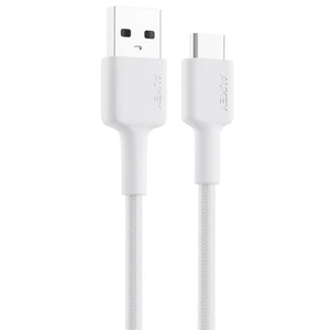 AUKEY CB-CD30-WH NAYLON ÖRGÜLÜ USB-A TYPE-C ŞARJ KABLOSU 0.9M