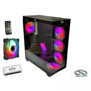 AZTECH AZT101 B5 X RGB FAN UZAKDAN KUMANDA SİYAH AKVARYUM GAMİN KASA TEMPER CAM
