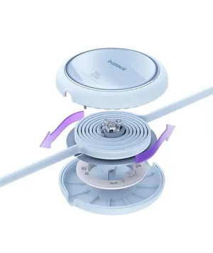 Baseus Free2Draw Mini Makaralı 1m. USB-C Şarj Kablosu 100W - Mavi