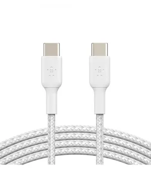 Belkin Type-C to Type-C Örgülü Kablo 1M 2 Adet Hızlı Şarj Kablosu