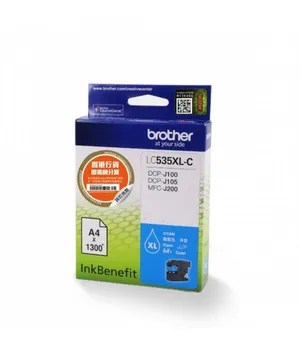 Brother LC535XL-C DCP-J100/DCP-J105/MFC-J200 Orijinal Mavi Kartuş