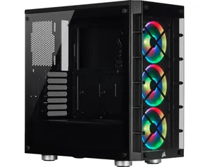 CORSAIR CC-9011188-WW ICUE 465X RGB TEMPERLI CAM YAN PANEL MID TOWER KASA SIYAH 