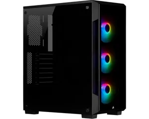 CORSAIR CC-9011190-WW ICUE 220T RGB CAM ON PANEL TEMPERLI CAM YAN PANEL MID TOWER OYUNCU KASA SIYAH 