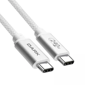 DARK DK-CB-USB240PD101 1MT İKİ UÇ TYPE-C 240W PD ULTRA HIZLI ŞARJ VE 480MBPS ÖRGÜLÜ KABLO