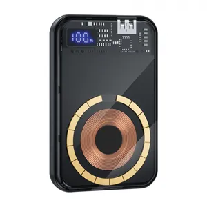 Dexim S5 10.000mAh Şeffaf Magsafe Dijital Göstergeli PowerBank