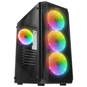 EVEREST X-RACER PEAK 600W TEMPERLİ CAMLI 4*12CM RGB FAN ATX MIDI TOWER GAMİNG OYUNCU KASASI 