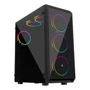 FRISBY FC-8890G 650W 6X120MM DOUBLE SLIM RING RGB FAN USB 3.0 MIDI TOWER SIYAH KASA